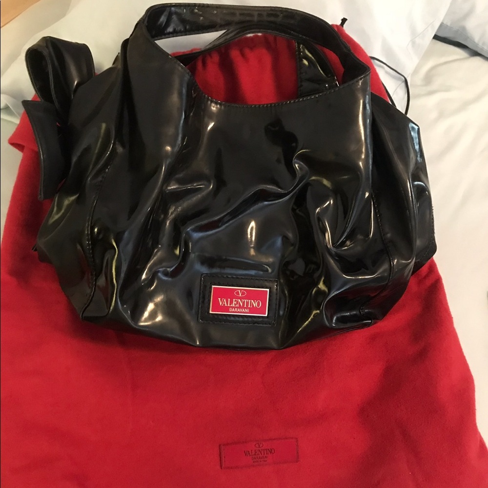 Valentino Black Patent Leather purse
